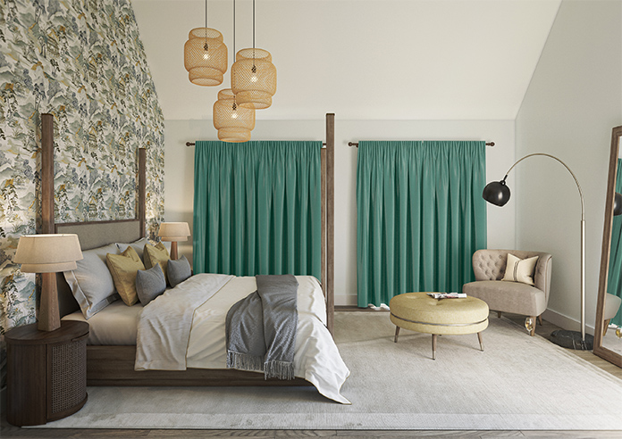 Akoya Faux Silk, Lustre Emerald Green - Made to Measure Curtain - Image 16
